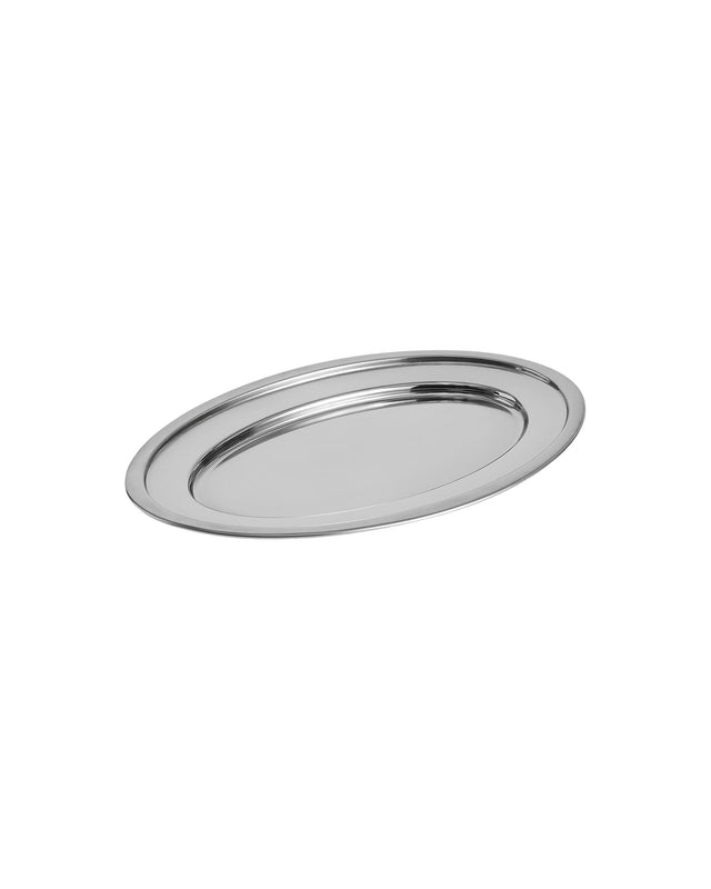 Tablett oval | Essential Steel | groß