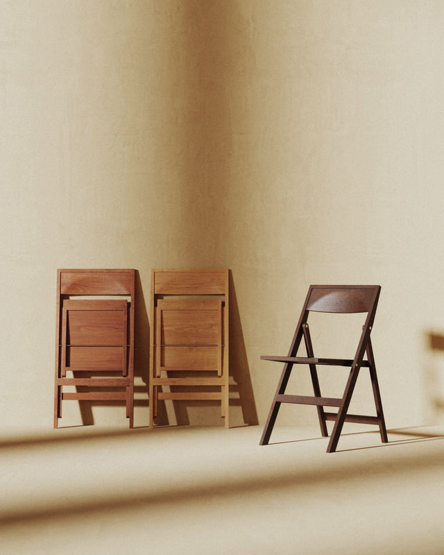 Folding Flat Chair | Dark Brown Birch