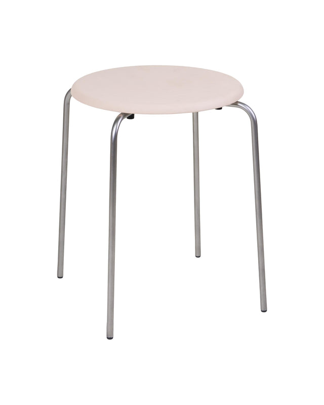 Hocker | Petit Rond Edelstahl/Leder