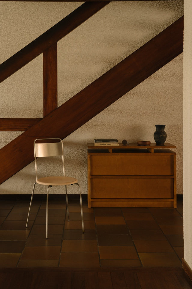 Stuhl | Petit Rond Edelstahl/Leder