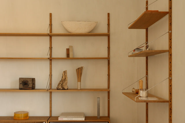 Wandregal | Shelf Library Single Section| Natural Oak | H185.2 / B80