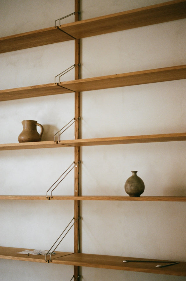 Wandregal | Shelf Library Single Section| Natural Oak | H185.2 / B80