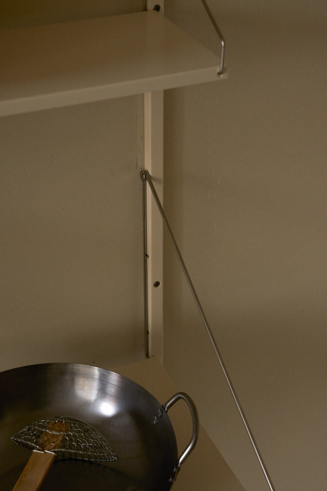 Wandregal | Shelf Library Single Section | Warm White Steel | H185.2 / B60