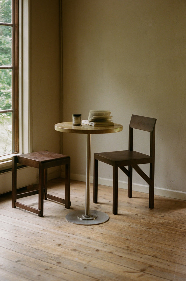 Hocker | Low Stool Dark Birch