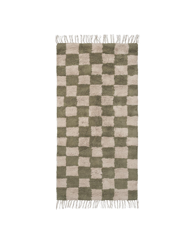 Teppich waschbar | Mara - Elm Green / Warm Sand