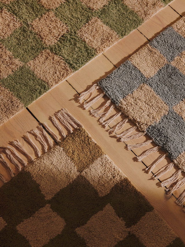 Teppich waschbar | Mara - Elm Green / Warm Sand