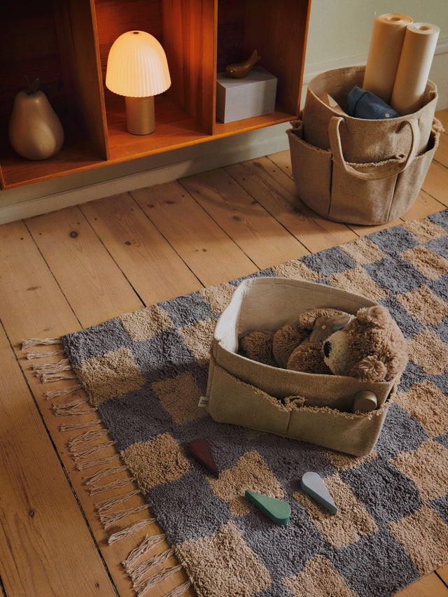 Teppich waschbar | Mara - Mist Blue / Warm Sand