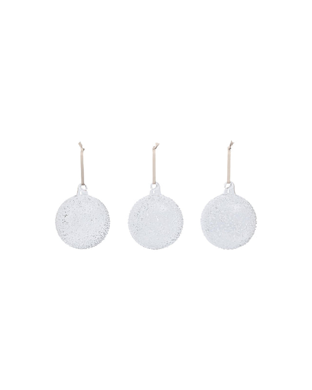 Weihnachtsschmuck | Flurry Glass Baubles | L | 3er Set
