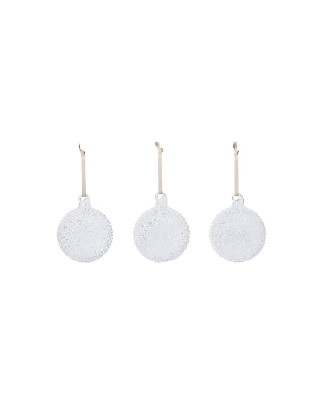 Weihnachtsschmuck | Flurry Glass Baubles | M | 3er Set