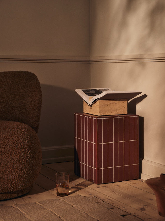 Tvara Book Stand - Travertine