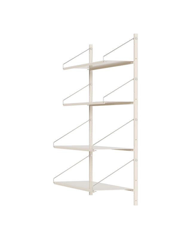 Wandregal | Shelf Library Single Section | Warm White Steel | H108.4 / B80