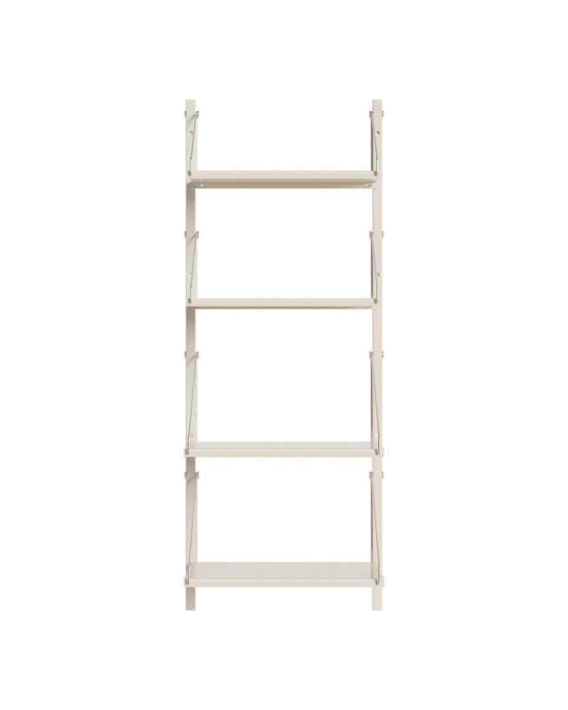 Wandregal | Shelf Library Single Section | Warm White Steel | H108.4 / B40