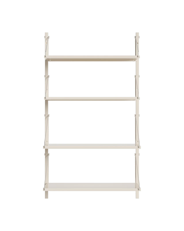 Wandregal | Shelf Library Single Section | Warm White Steel | H108.4 / B60