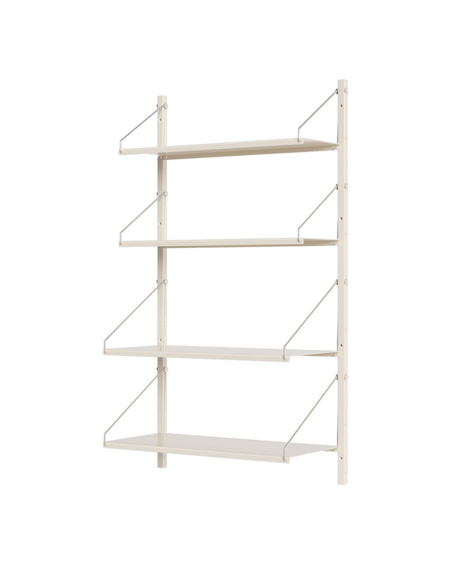Wandregal | Shelf Library Single Section | Warm White Steel | H108.4 / B60