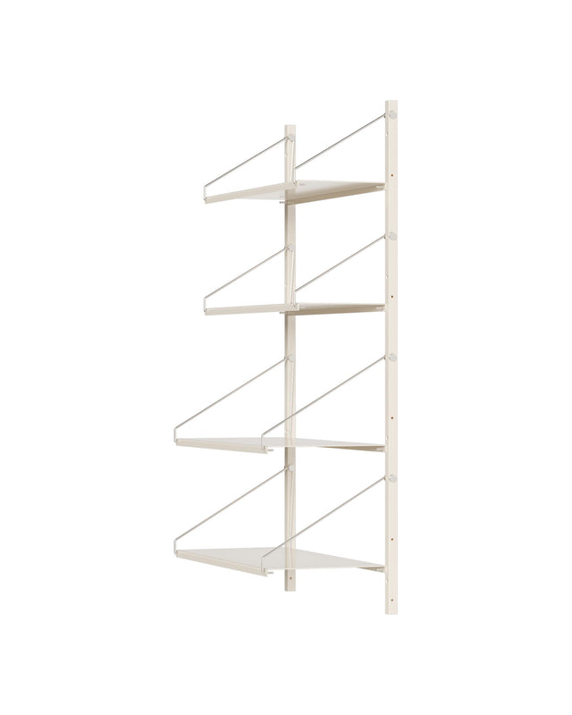 Wandregal | Shelf Library Single Section | Warm White Steel | H108.4 / B60
