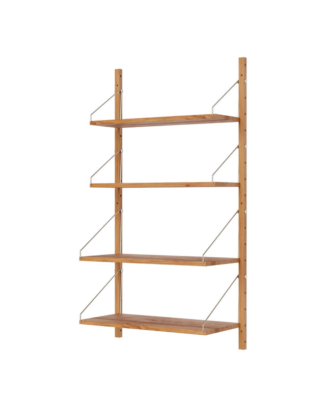 Wandregal | Shelf Library Single Section| Natural Oak | H114.8 / B60