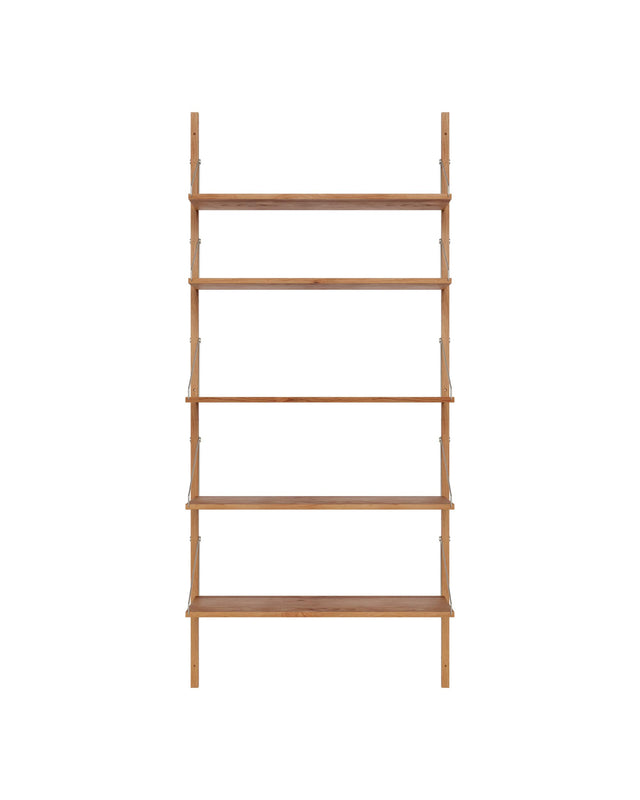 Wandregal | Shelf Library Single Section| Natural Oak | H185.2 / B80