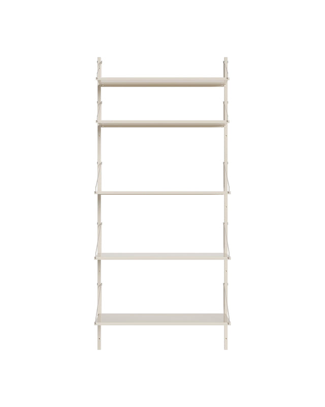 Wandregal | Shelf Library Single Section | Warm White Steel | H185.2 / B80