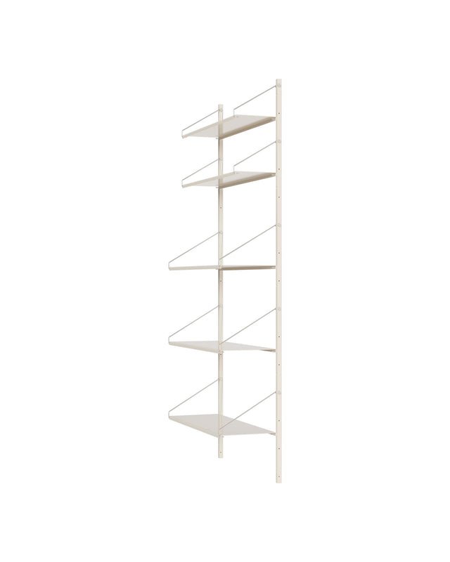 Wandregal | Shelf Library Single Section | Warm White Steel | H185.2 / B60