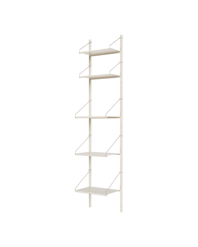 Wandregal | Shelf Library Single Section | Warm White Steel | H185.2 / B40