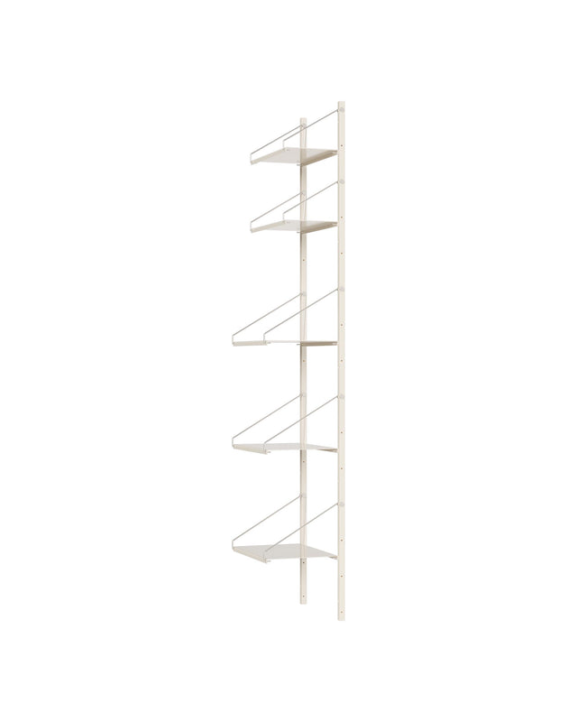 Wandregal | Shelf Library Single Section | Warm White Steel | H185.2 / B40