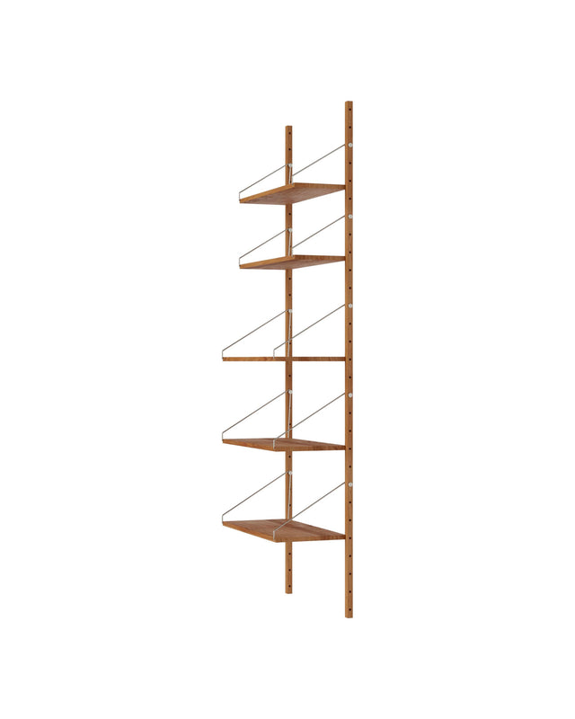 Wandregal | Shelf Library Single Section| Natural Oak | H185.2 / B60