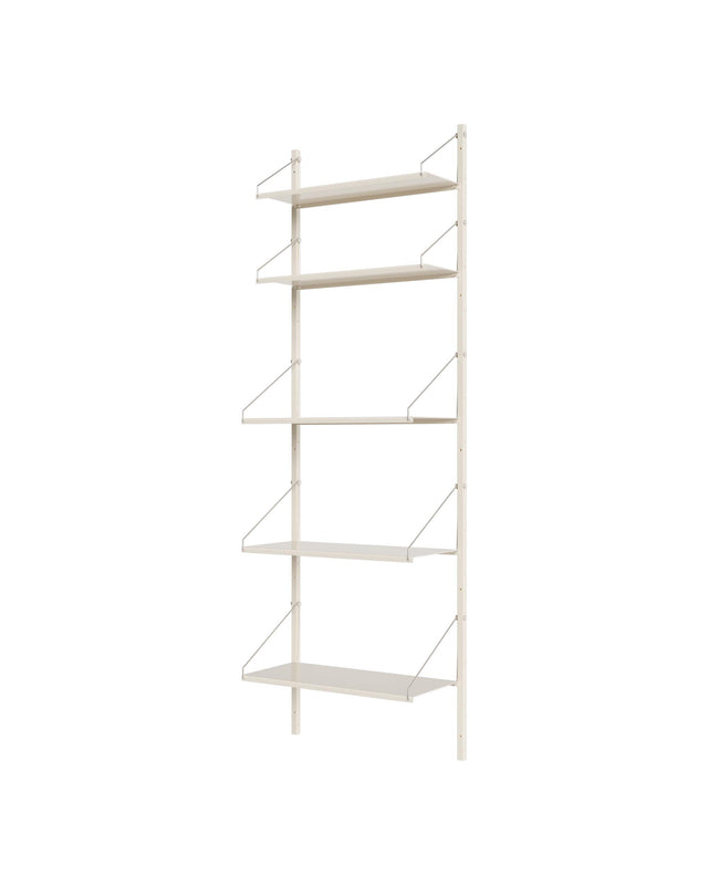 Wandregal | Shelf Library Single Section | Warm White Steel | H185.2 / B60