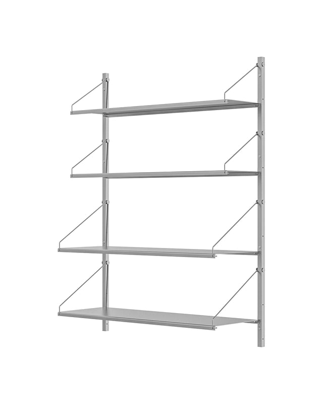 Wandregal | Shelf Library Single Section| Stainless Steel | H108.4 / B80