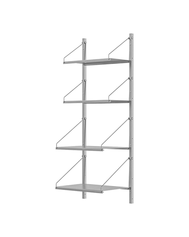 Wandregal | Shelf Library Single Section| Stainless Steel | H108.4 / B40