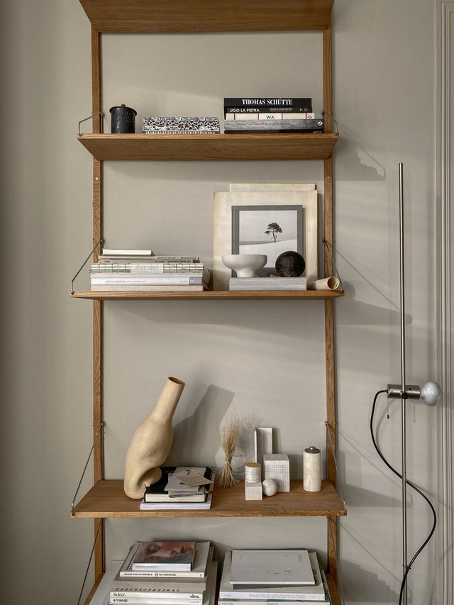 Wandregal | Shelf Library Single Section| Natural Oak | H114.8 / B60