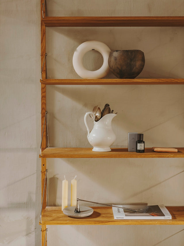 Wandregal | Shelf Library Single Section| Natural Oak | H114.8 / B60