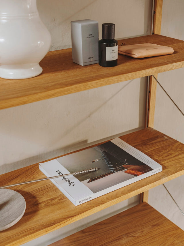 Wandregal | Shelf Library Single Section| Natural Oak | H185.2 / B60