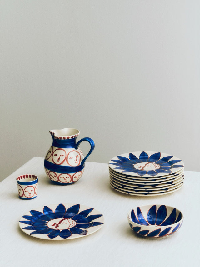 La Pittura Plate - Ø28,5 - Deep blue flower