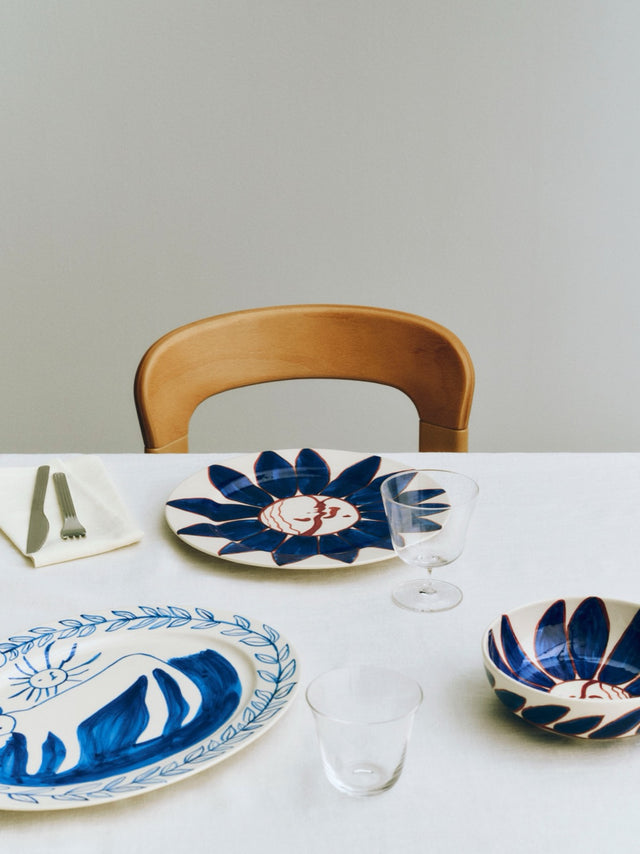 La Pittura Plate - Ø28,5 - Deep blue flower