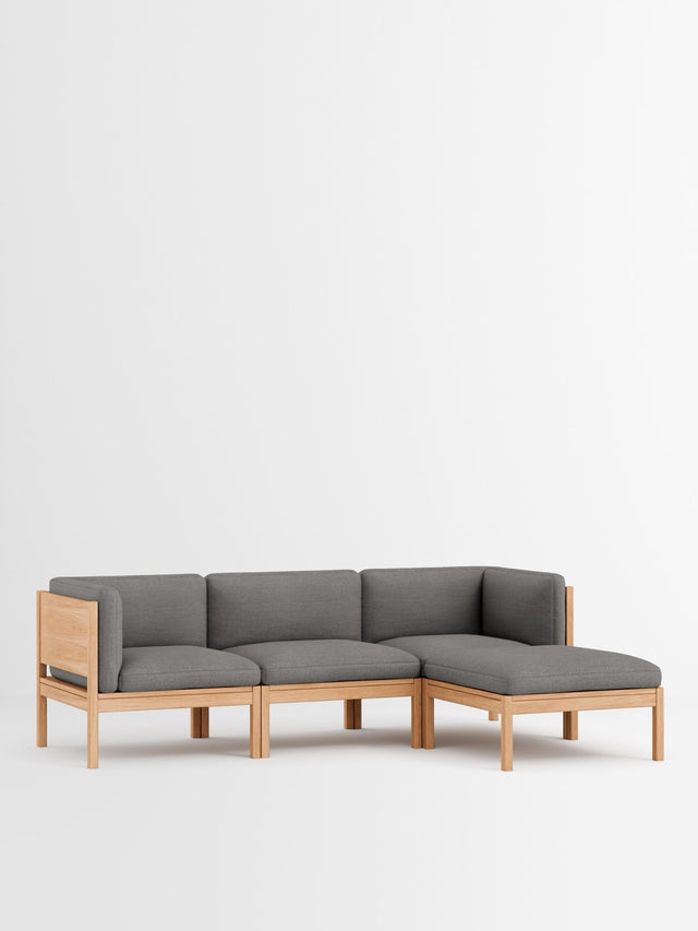 Moebe Sofa | 3-seater with side arms and chaise longue