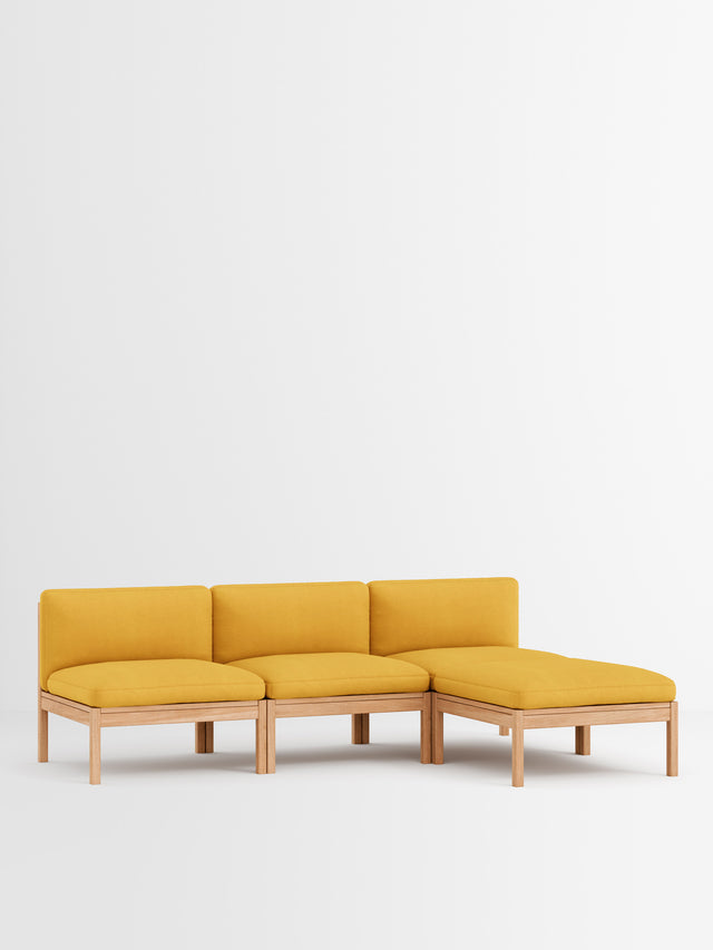 Moebe Sofa | 3-Sitzer mit Chaise Longue – Field 2 - 463 / Eiche natur