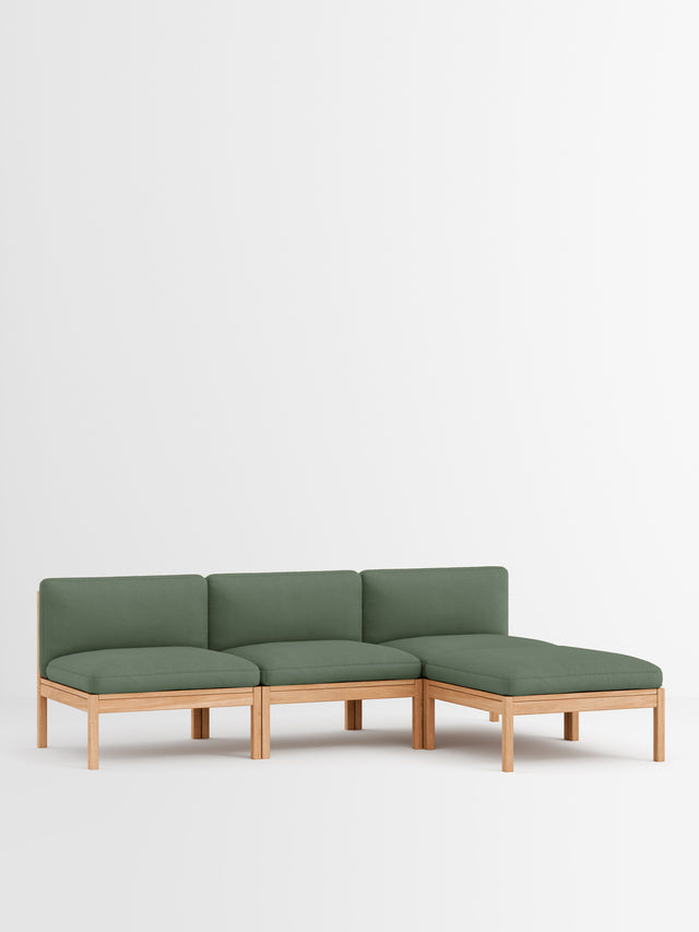 Moebe Sofa | 3-Sitzer mit Chaise Longue – Field 2 - 943 / Eiche natur