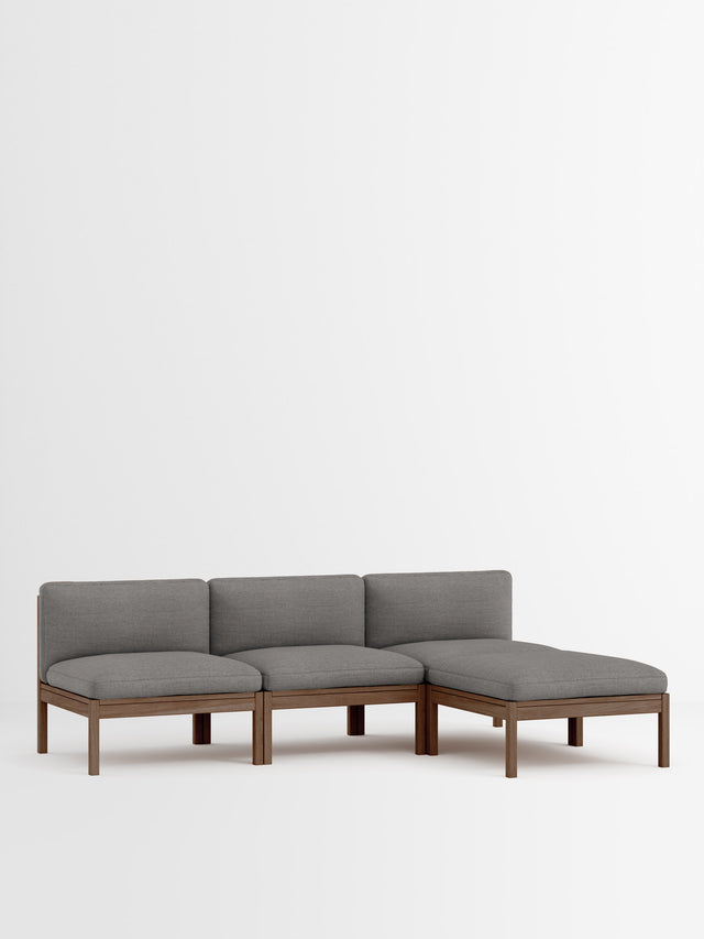 Moebe Sofa | 3-Sitzer mit Chaise Longue – Autumn 131 / Räuchereiche