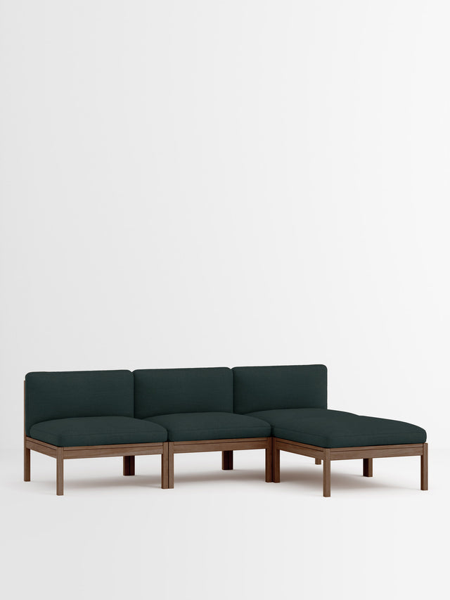 Moebe Sofa | 3-Sitzer mit Chaise Longue – Autumn 971 / Räuchereiche