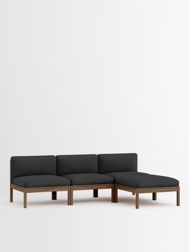 Moebe Sofa | 3-Sitzer mit Chaise Longue – Field 2 - 793 / Räuchereiche