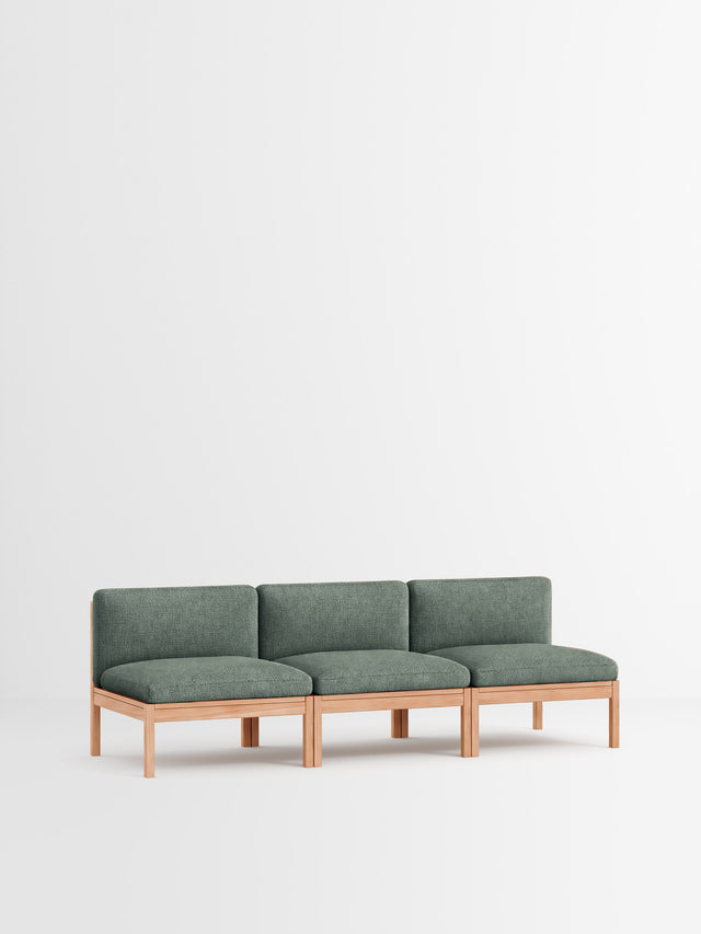 Moebe Sofa | 3-Sitzer – Moss -0003 / Eiche natur