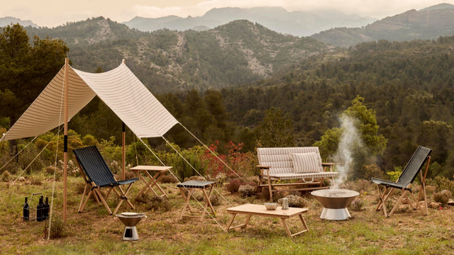 Klappstuhl | Outdoor Market | Beige/Rot