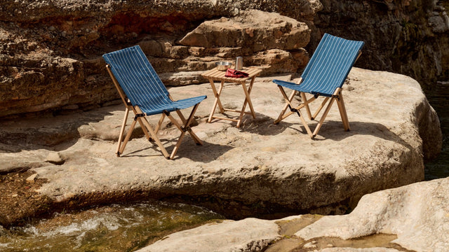 Klappstuhl | Outdoor Market | Blau/Beige