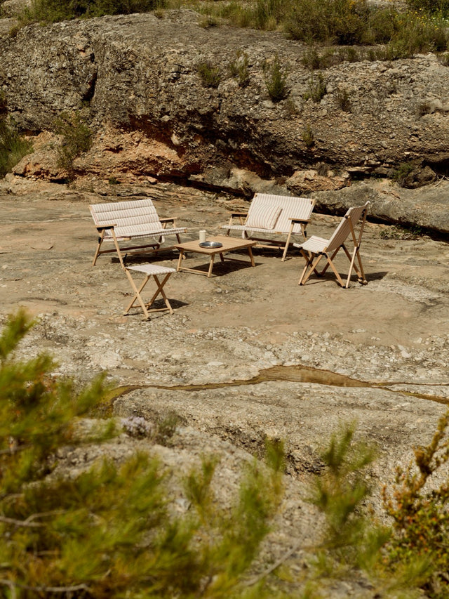 Klapphocker | Outdoor Market | Beige/Rot