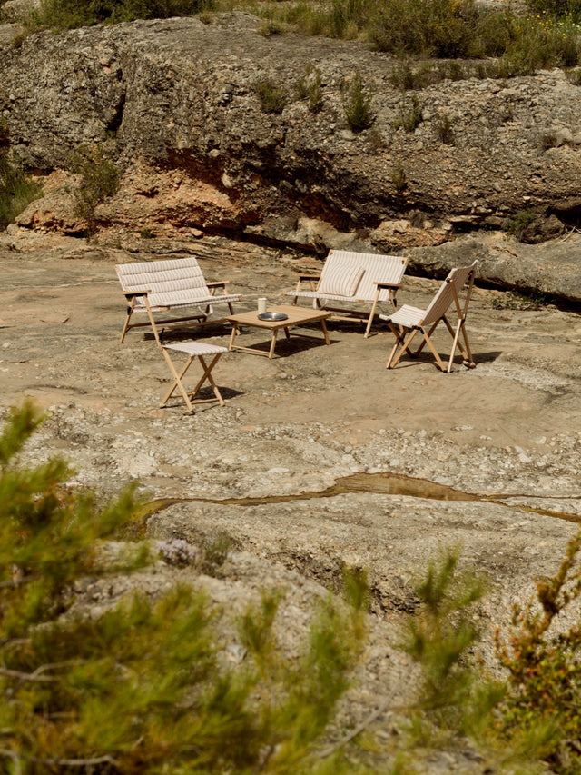 Klappsofa | Outdoor Market | Beige/Rot
