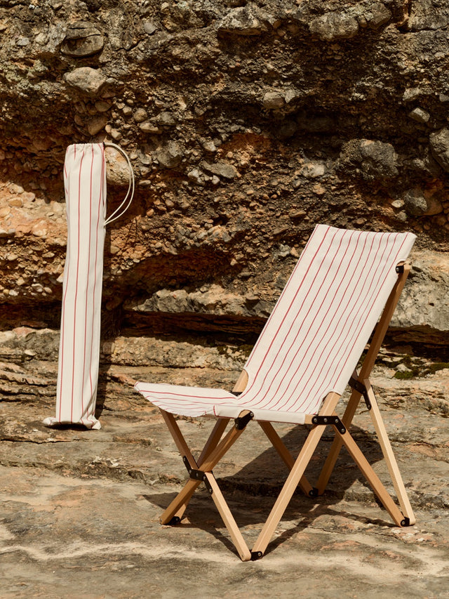 Klappstuhl | Outdoor Market | Beige/Rot