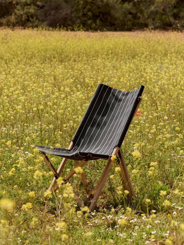 Klappstuhl | Outdoor Market | Schwarz/Beige