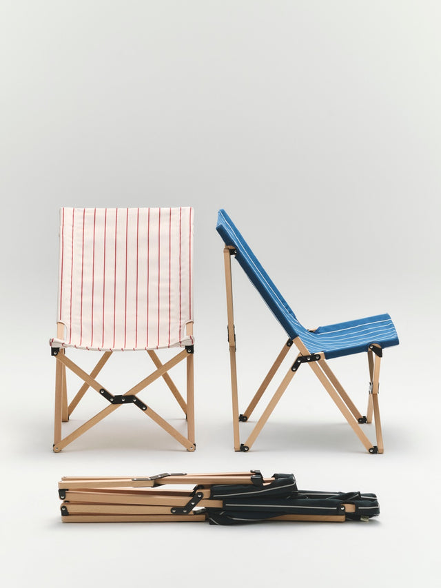Klappstuhl | Outdoor Market | Beige/Rot