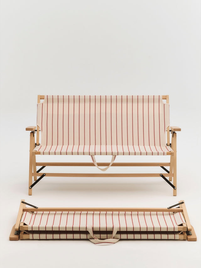 Klappsofa | Outdoor Market | Beige/Rot