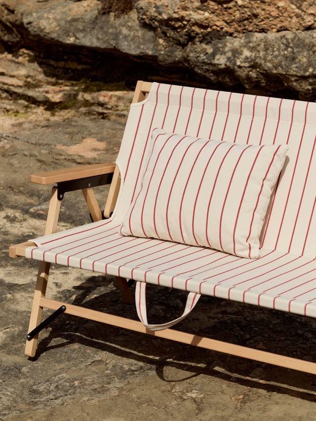 Klappsofa | Outdoor Market | Beige/Rot